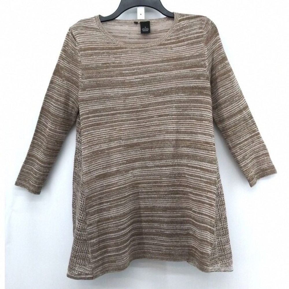 Chico's Earthy Tone Striped Tunic